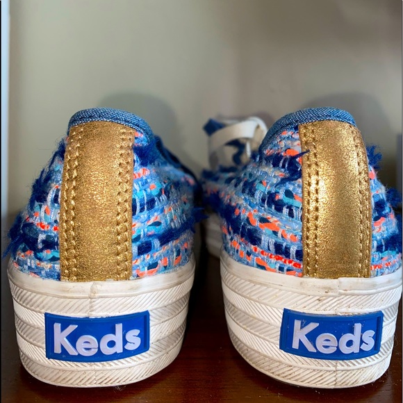 💫Keds - Canvas Blue & Pink Sneakers - Picture 5 of 9